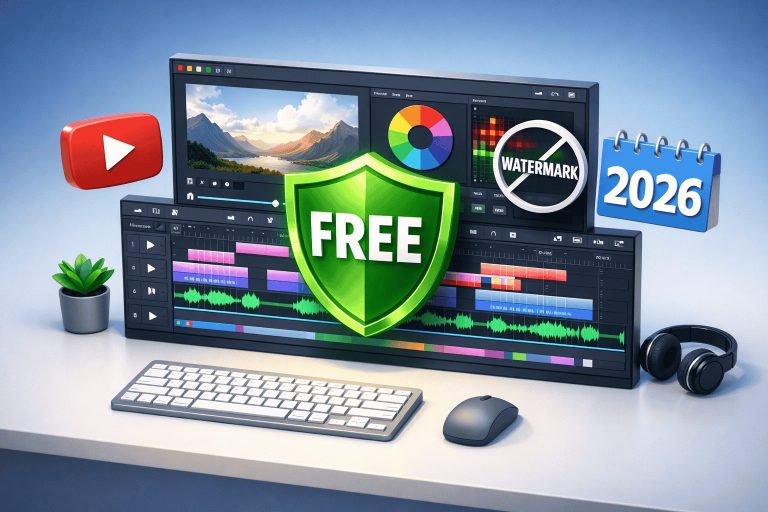 Best Free Video Editor for YouTube in 2026 (3 FREE + 3 PAID Tested – No Watermark)